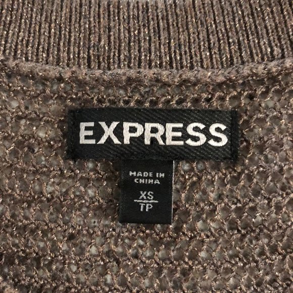 {Express} Mesh Dolman Sleeve Knit Sweater - Picture 7 of 8